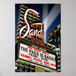 Sands Hotel Las Vegas Retro-Kunstplakat Poster