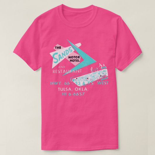 Sands Motor Hotel auf der Route der 50er Jahre T-Shirt (Design vorne)