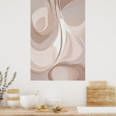 "Sands of Synthesis" | Beige Abstrakte Kunst Poster (Küche)
