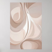 "Sands of Synthesis" | Beige Abstrakte Kunst Poster (Vorne)