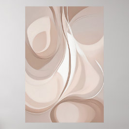 "Sands of Synthesis" | Beige Abstrakte Kunst Poster