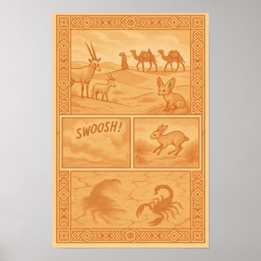 Sands of the Sahara - Wüste Wildlife Comic Poster (Vorne)