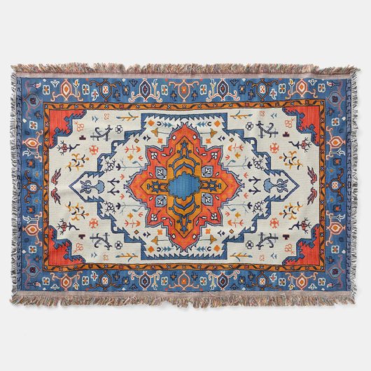 Sands of Time: Heritage Boho Marokkanische Kunst Decke (Vorderseite)