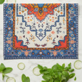 Sands of Time: Heritage Boho Marokkanische Kunst Geschirrtuch (Gefaltet)