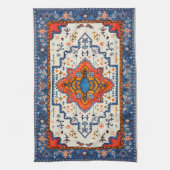 Sands of Time: Heritage Boho Marokkanische Kunst Geschirrtuch (Vertikal)