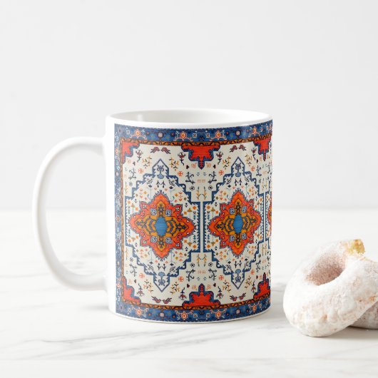 Sands of Time: Heritage Boho Marokkanische Kunst Kaffeetasse (Mit Donut)