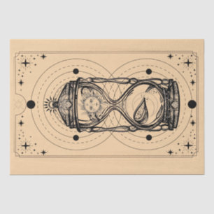 Sands time sun moon Stunden Tarot Card Boote Seidenpapier