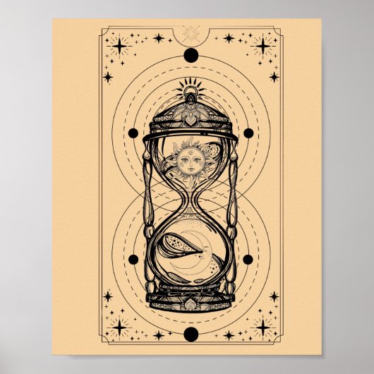 Sands time sun moon Stunden Tarot Karte Poster (Vorne)