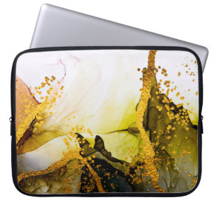 Sands Wildnis- KUNST. Goldener Strudel. Lebendig u Laptopschutzhülle