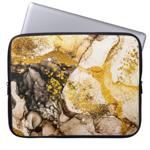 Sands Wildnis- KUNST. Goldener Strudel. Lebendig u Laptopschutzhülle