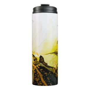 Sands Wildnis- KUNST. Goldener Strudel. Lebendig u Thermosbecher