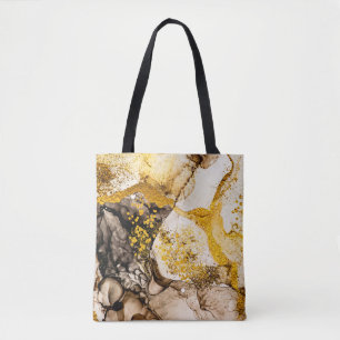 Sands Wüste - KUNST. Goldener Strudel. Lebendig un Tasche