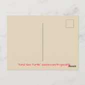 Sandschildkröte Postkarte (Rückseite)