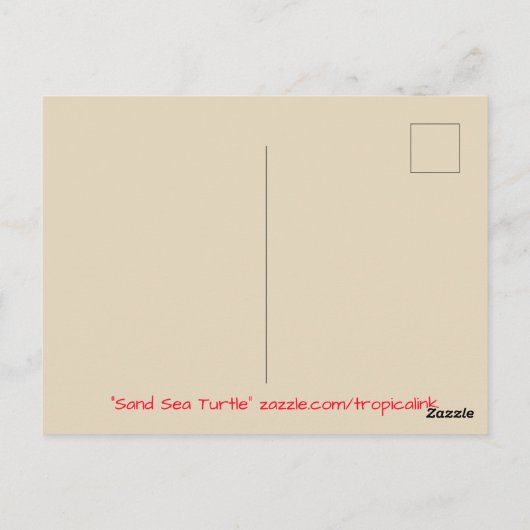Sandschildkröte Postkarte (Rückseite)
