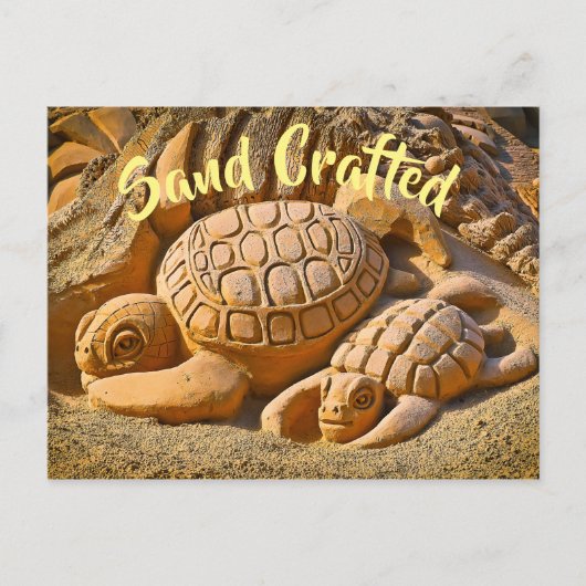 Sandschildkröte Postkarte (Vorderseite)
