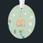 Sandschloss Architekt Beach House Persönlich zuges Ornament<br><div class="desc">Ein Urlaub zum Erinnern! Fügen Sie Ihren Text auf der Rückseite für ein wirklich persönliches Geschenk.</div>