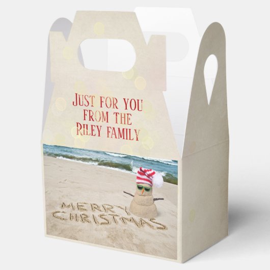 Sandschneemann am Strand Geschenkschachtel (Geöffnet)