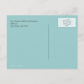 Sandschrift am Strand Save the Date Postkarte (Rückseite)