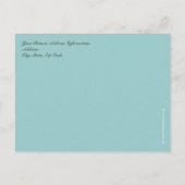 Sandschrift am Strand Save the Date Postkarte (Rückseite)