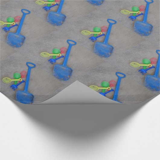 Sandschuhe, Kinderspielplatz, Sommer Geschenkpapier (Ecke)