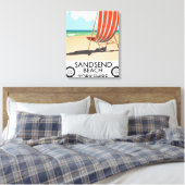 Sandsend Beach yorkshire Beach Poster Leinwanddruck (Insitu (Schlafzimmer))