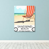 Sandsend Beach yorkshire Beach Poster Leinwanddruck (Insitu (Holzboden))