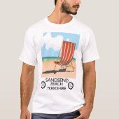Sandsend Beach yorkshire Beach Poster T-Shirt (Vorderseite)