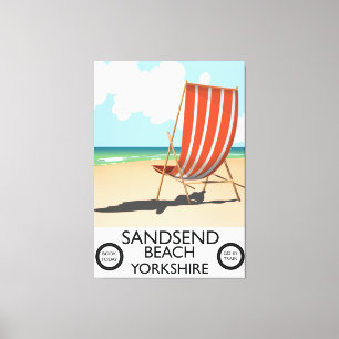 Sandsend Beach Yorkshire Strand Poster Leinwanddruck