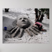 Sandskulptur im Frühling in Marbella Poster (Vorne)
