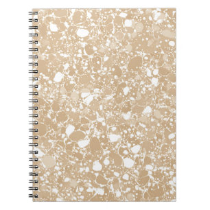 Sandstein-Beige-Marmer-Notizbuch Notizblock
