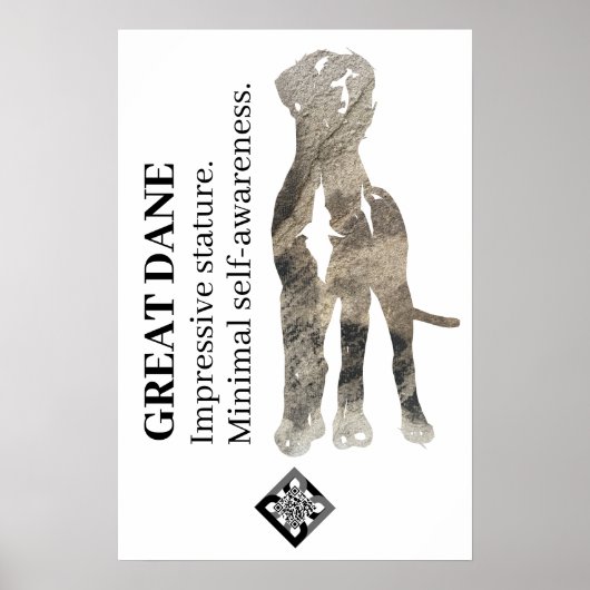 Sandstein Dogge Poster (Vorne)