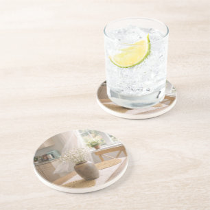 Sandstein-Getränkeuntersetzer Neutral Farmhouse Ba Getränkeuntersetzer