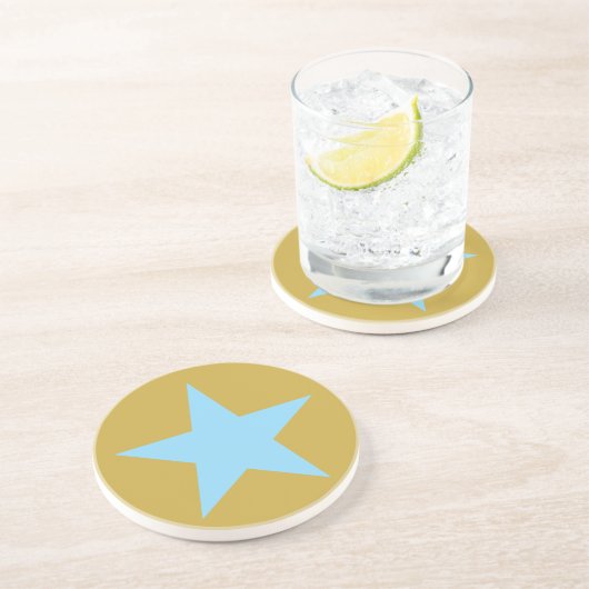 Sandstein Gold mit BlueStar Getränkeuntersetzer (Seite)
