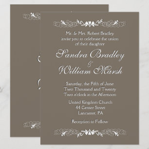 Sandstein-Hochzeitseinladung Einladung