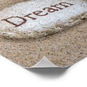 Sandstein mit dem Wort Traum Poster (Ecke)