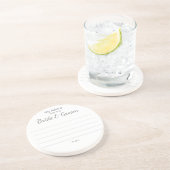 Sandstein-RateUntersetzer für Braut und Bräutigam Getränkeuntersetzer (Seite)