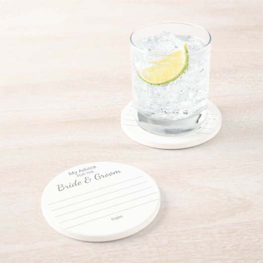 Sandstein-RateUntersetzer für Braut und Bräutigam Getränkeuntersetzer (Seite)