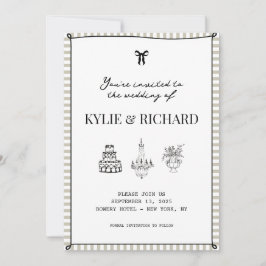 Sandstein Streifen Save the Date Grenze Einladung