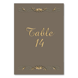 Sandstein und Gold-Tischnummer Tischnummer