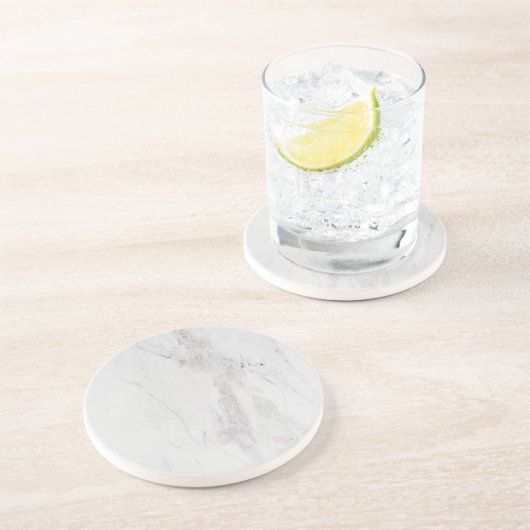 Sandstein-Untersetzer aus weißem Marmor Getränkeuntersetzer (Seite)