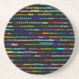 Sandstein-Untersetzer des Atlanta-Text-Entwurfs-I Untersetzer