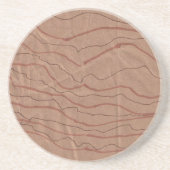 Sandstein-Untersetzer mit braunem Marmordesign Untersetzer (Vorne)