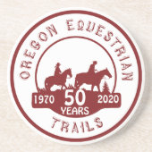 Sandstein-Untersetzer mit Logo Getränkeuntersetzer (Vorne)