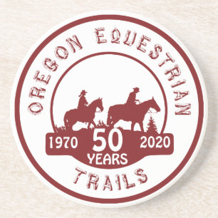 Sandstein-Untersetzer mit Logo Getränkeuntersetzer