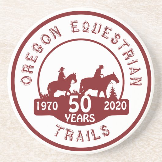 Sandstein-Untersetzer mit Logo Getränkeuntersetzer (Vorne)