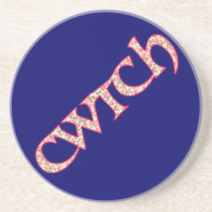 Sandstein-Untersetzer, walisischer Cwtch, Blütenbl Untersetzer