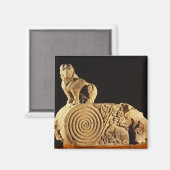 Sandsteinarchitektur Buff mit griffin, Sanchi, MP Magnet (Vorderseite/Rückseite)