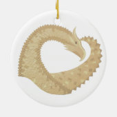 Sandsteindrache Keramik Ornament (Hinten)