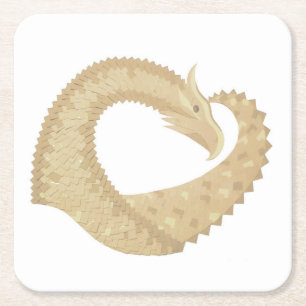 Sandsteindrache Rechteckiger Pappuntersetzer