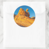 Sandsteinformationen an der weißen Tasche 3 Runder Aufkleber (Tasche)